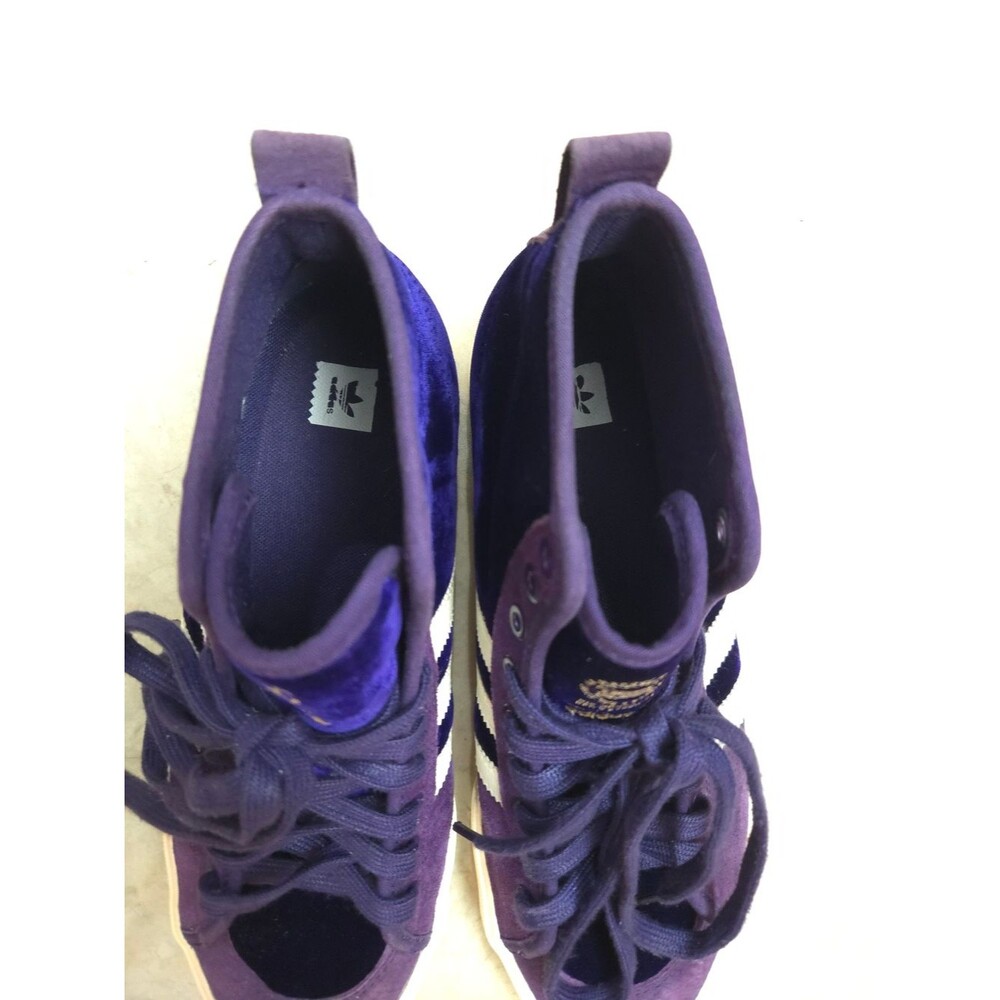 Adidas Men's Matchcourt High RX Na-Kel Smith Purple Velvet Sneaker Size 9 - Picture 9 of 9